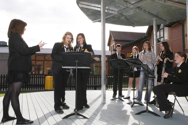 The opening ceremony of the new Peace Garden and Outdoor Theatre at Lytham St Annes Technology and Performing Arts College