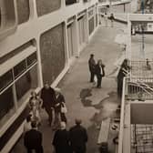 Looks like work was still going on in this photo. Marks and Spencer in the background and C&A to the left in the distance. the footbridge crossed Bank Hey Street and continued to the side of C&A towards Winifred Street