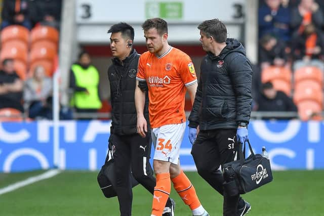 Thorniley was helped off the pitch during Saturday's game against Coventry