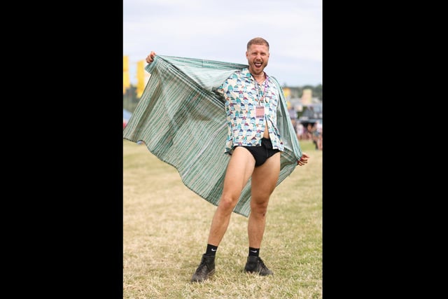 As day two of the festival gets under way, attendees “may need to take shelter if they can” as thunderstorms are set to sweep across much of southern England, a Met Office meteorologist said.