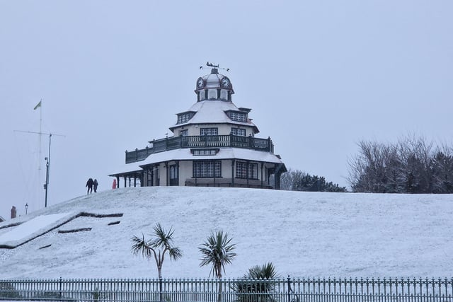 Snow covers the Mount Pavilion