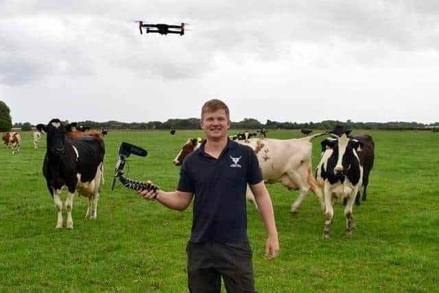 Tom Pemberton on the family farm at Ballam Road, Lytham