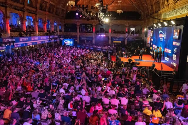 The fans pack the Winter Gardens to create the unique Betfred World Matchplay atmosphere Picture: MARTIN BOSTOCK
