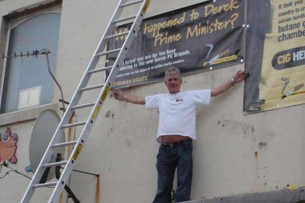 Hamish Howitt of the Crazy Scots Bar in 2006 set up a politial party in protest against smoking bans in pubs