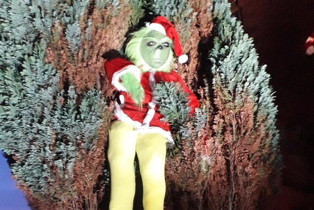 The much-loved Grinch figure is now up in a tree in the festive North Shore garden of Michael Smith