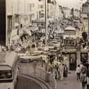 This was the Blackpool we knew back in the day. The caption on the back of this photo from October 1986 said that whilst every other seaside resort was closed for the season, Blackpool nearly came to a standstill as crowds and traffic piled into the town.