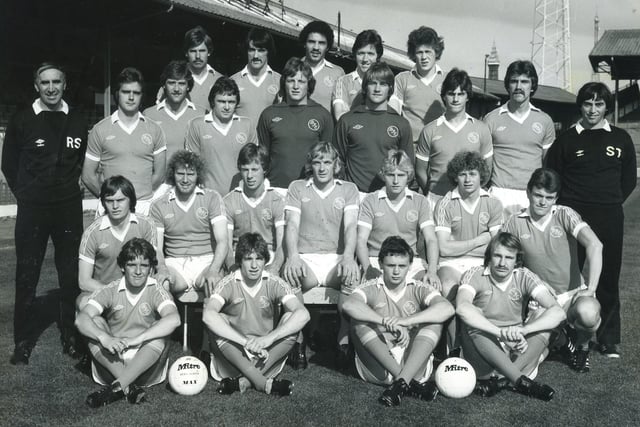 Blackpool team and staff 1978-79. Goalkeeper Iain Hesford is pictured on the second back row, fourth from the right. He played more than 200 games between 1977 and 1983