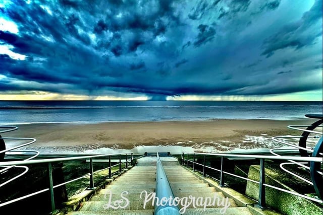 'A Storm at Sea - Cleveleys' was captured by Blackpool Gazette Camera Club member Looby Lou.