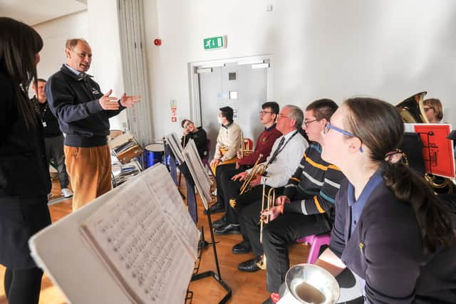 Prince Edward - HRH The Earl of Wessex - meets musicians involved in the DofE award scheme
