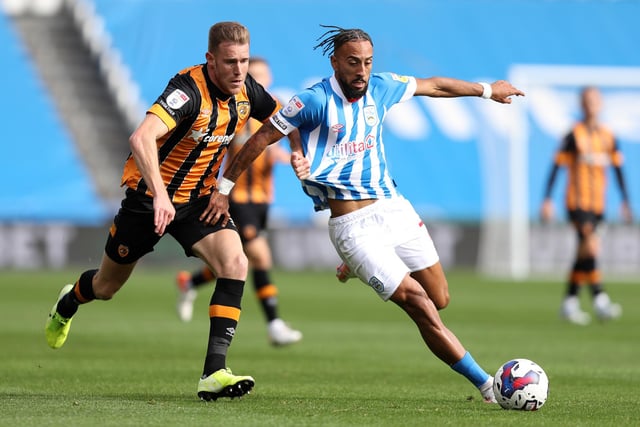 Club: Huddersfield Town. Championship Appearances (2022-23): 19. Assists: 6. Yellow Cards: 6.