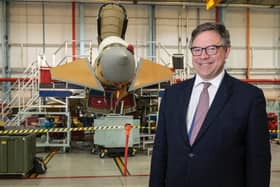 Cabinet office minister Jeremy Quin at BAE Systems in Warton (image: )