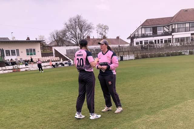 Blackpool Ladies CC captain Caroline Blundell (right) and vice-captain Hannah Knowles prepare for the season at Stanley Park