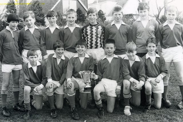 One of these Carr Hill footballers went on to play in the Premiership - Gavin McCann, who later played for Everton, Sunderland, Aston Villa and Bolton, winning one England cap in the process. Back row (left to right): Ryan Wear, Tristan Longworth, Lee Gidertson, Jan Frost, Richard Wright, James McDonald, James Davenport and Kevin Robinson. Front (left to right): Neil Anyon, Thomas Anderson, Gavin McCann, Dean Oldfield, David Adam and Martin Brooks