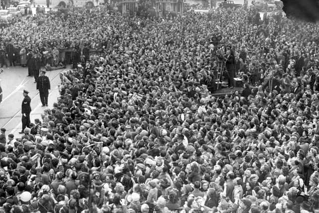 Thousands of fans turned out for a civic reception at Talbot Square