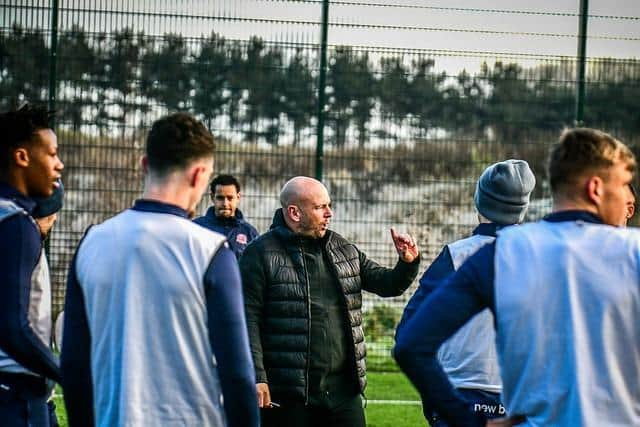 Head coach Adam Murray has enjoyed plenty of training time with his squad in recent weeks Picture: AFC FYLDE