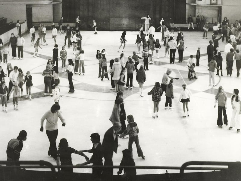 Public skating in the 1970s at Blackpool Pleasure Beach Icedrome