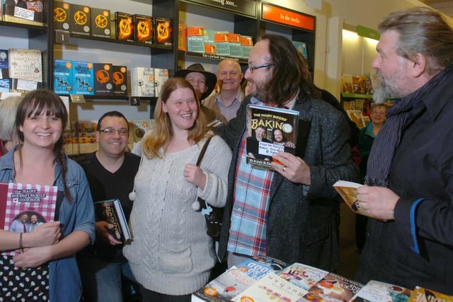 The Hairy Bikers rode in to Waterstone's in Preston and chatted with Jessica Marshall from Ribbleton in the book signing queue