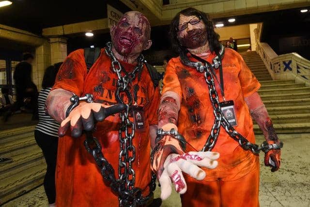 Horror and Halloween movie fans get into the spirit of the event at Blackpool's 6th Horror Comic Con back in 2022