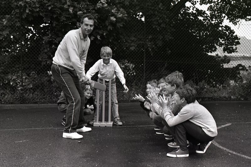 David Lloyd: A real jack-of-all-trades, the former player, umpire, coach, and commentator David 'Bumble' Lloyd is simply one of the most beloved figures in English cricket. Pictured here during a visit to Samlesbury CE Junior School, Bumble is Accrington's finest son.