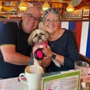 Bella the Shih Tzu with owners Peter and Barbara Naylor
