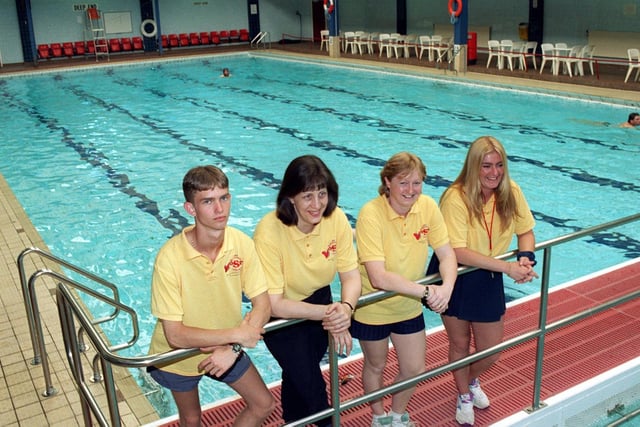 Pool Attendants at the pool in 1997