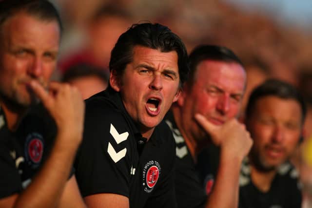 Joey Barton while manager of Fleetwood Town. (Photo by Alex Livesey/Getty Images)