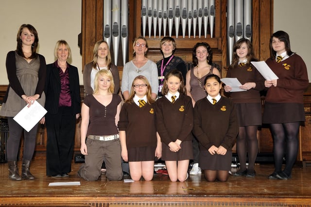 The Christmas choir from Baines High School, Poulton