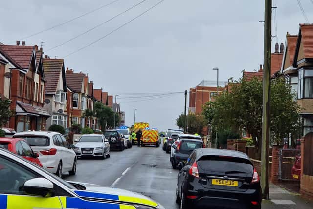 Emergency services were called to Galloway Road, Fleetwood at 11.21am after a man fell from the window of a property. He was taken to hospital with serious injuries