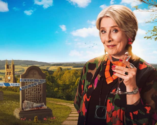 Cora Felton (Phyllis Logan) is 'The Puzzle Lady' in the new Channel 5 crime drama Murder Most Puzzling (Picture: Channel 5)