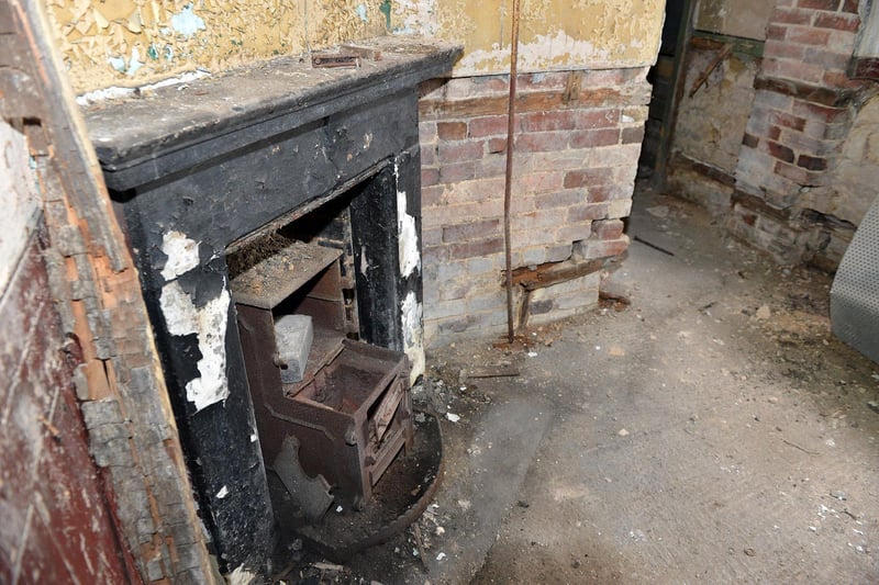 The porter's room in the station still has the original stove.