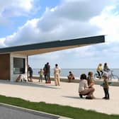Artist's impression of the proposed new ice cream kiosk at Fairhaven. Image: Creative SPARC Architects