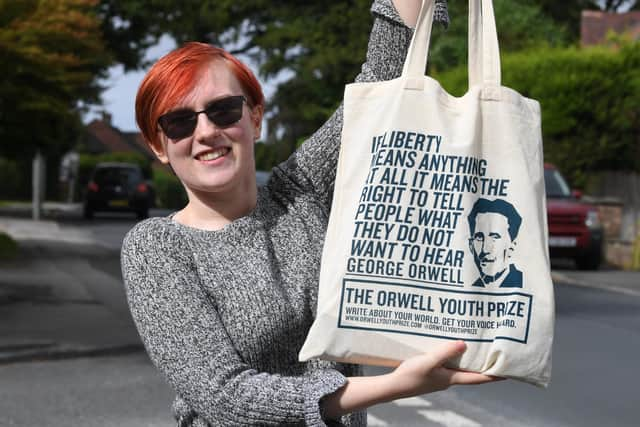 Photo Neil Cross; Cerys Shanks - 17 year old has won the Orwell youth prize for her short story about the impact of climate change on Blackpool