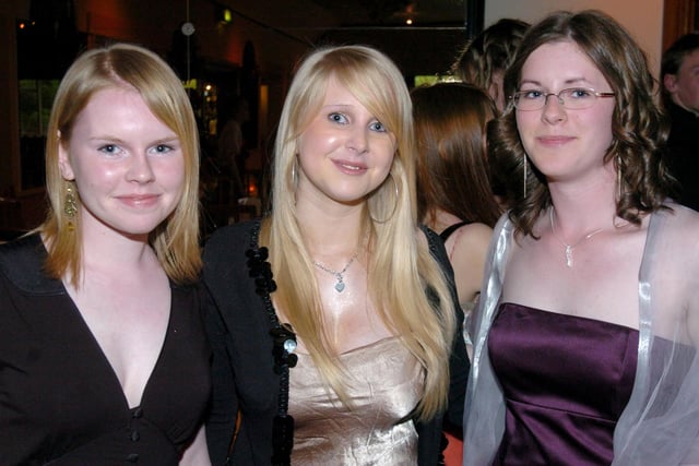 Tapton Prom 2. Claire Scott,Wendy Herbert and Gemma Kenney.