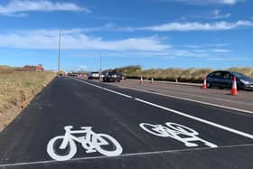 It was built only last year, but the shared cycling and pedestrian route on Clifton Drive North is already set to be extended (image: Lancashire County Council)