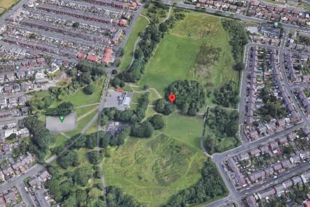 The woman was assaulted in Kingscoate Park, Blackpool at around 11.50pm on Monday, February 13