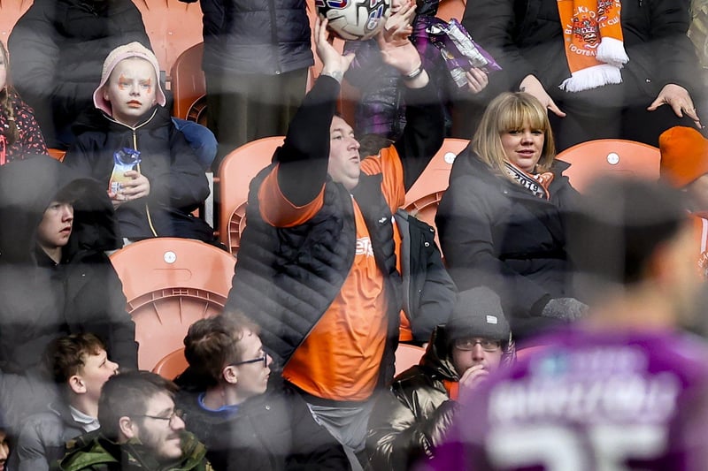 Seasiders supporters at Bloomfield Road on Easter Monday.