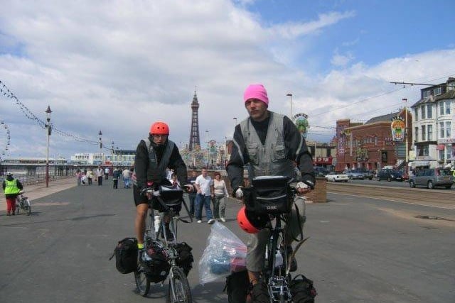 Back in August 2007, Fylde coast brothers Ed and Will Stevens were featured on Blue Peter Brothers after taking part in a mammoth five-month long, 4,500 mile journey clockwise around the UK, during which time they helped raise thousands for national charities. They are pictured during their Blackpool leg.
