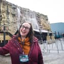 Media day for the newly reopened Valhalla ride at Blackpool Pleasure Beach. Pictured is Gazette reporter Lucinda Herbert.