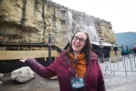 Media day for the newly reopened Valhalla ride at Blackpool Pleasure Beach. Pictured is Gazette reporter Lucinda Herbert.