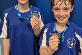 Left to right - Club microleague captains - Alexia Gill-Hirst with Arran Gorry