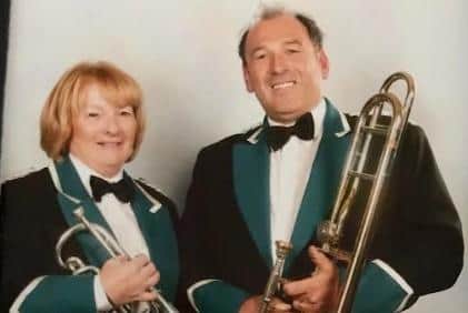 Elaine and Howard Midgley of Thornton Cleveleys Band