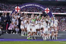 England beat Germany at Wembley on Sunday to lift the Euro 2022 trophy
