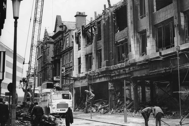 Bank Hey Street in the aftermath of the RHO Hills fire in 1967