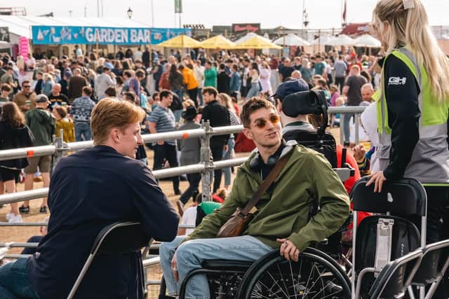 Wheelchair users at Lytham Festival