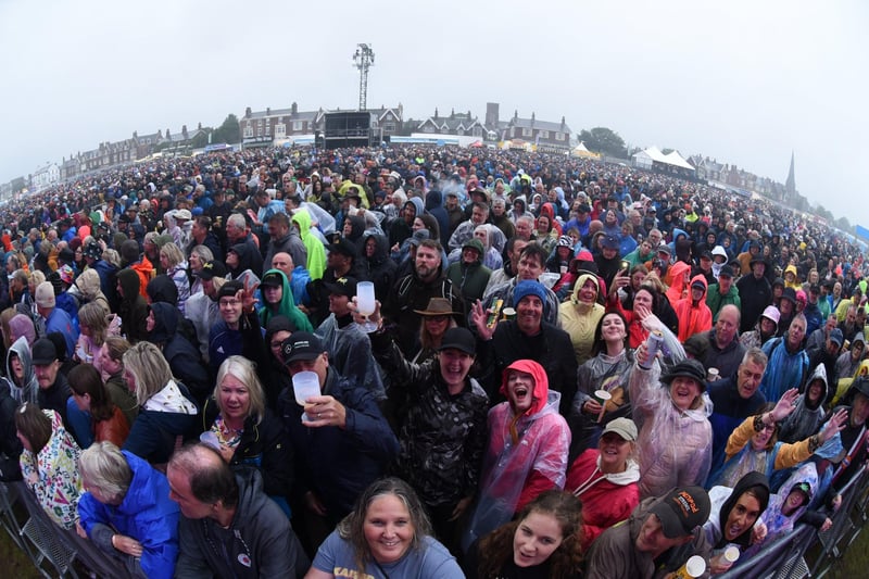 Friday night at Lytham Festival: crowds were in good spirits in spire of the rain