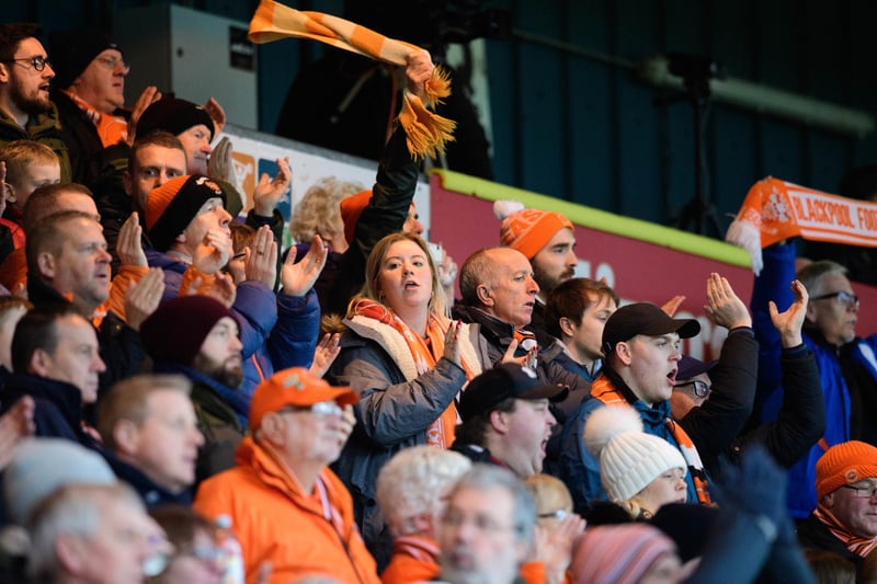Blackpool supporters at recent festive fixtures.