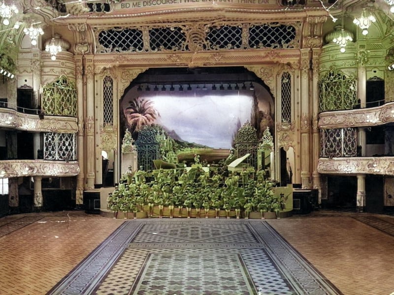 Blackpool Tower Ballroom 1958 - the stunning ballroom floor has worked well in this colourised picture