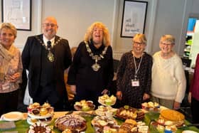 Mayor of Fylde Cllr Cheryl Little and Consort with members of the group