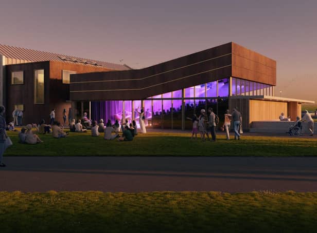 Artist's impression of how the studio and education centre at Lowther Pavilion will look
