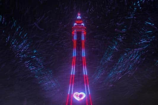 Snowfall at Christmas By The Sea, Blackpool